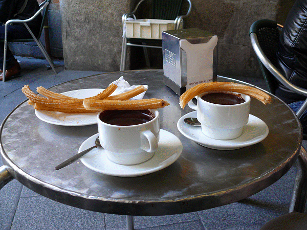 Kop chocolade met churros