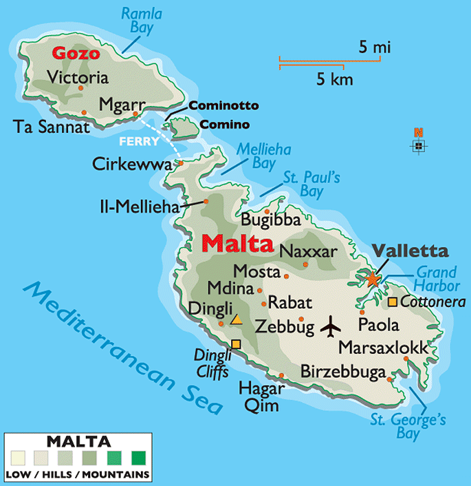 Kaart Malta