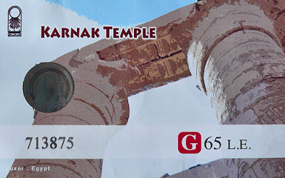 Toegangsbewijs&nbsp;Tempel&nbsp;van&nbsp;Karnak