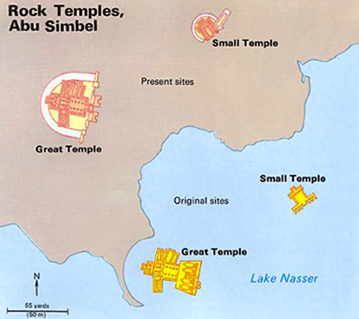 Rotstempels&nbsp;Abu&nbsp;Simbel&nbsp;-&nbsp;oude&nbsp;en&nbsp;nieuw&nbsp;situatie