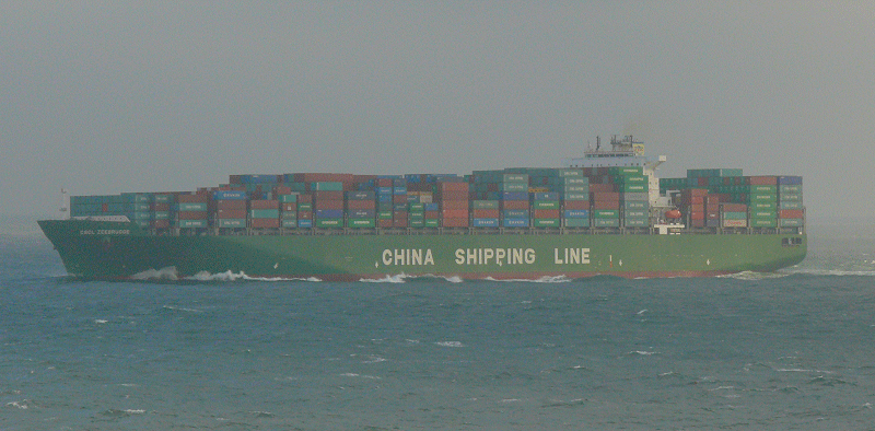 Containerschip uit Zeebrugge 